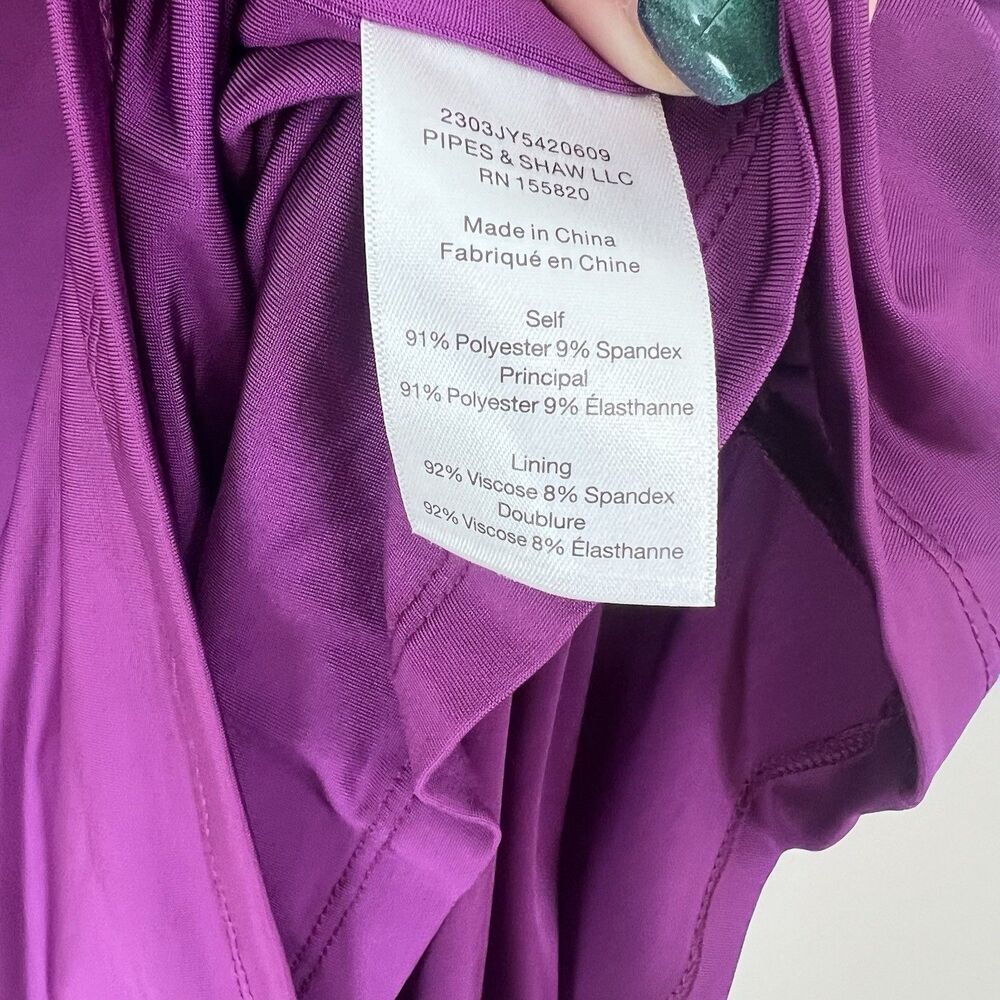 Veronica Beard Bora Dress 8 Dark Violet Ruched Sleeveless Bodycon Mini NWT $448 - Picture 12 of 14